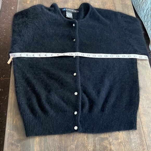 I.B diffusion vintage fuzzy rabbit hair black sweater Sz- Med - Picture 6 of 10